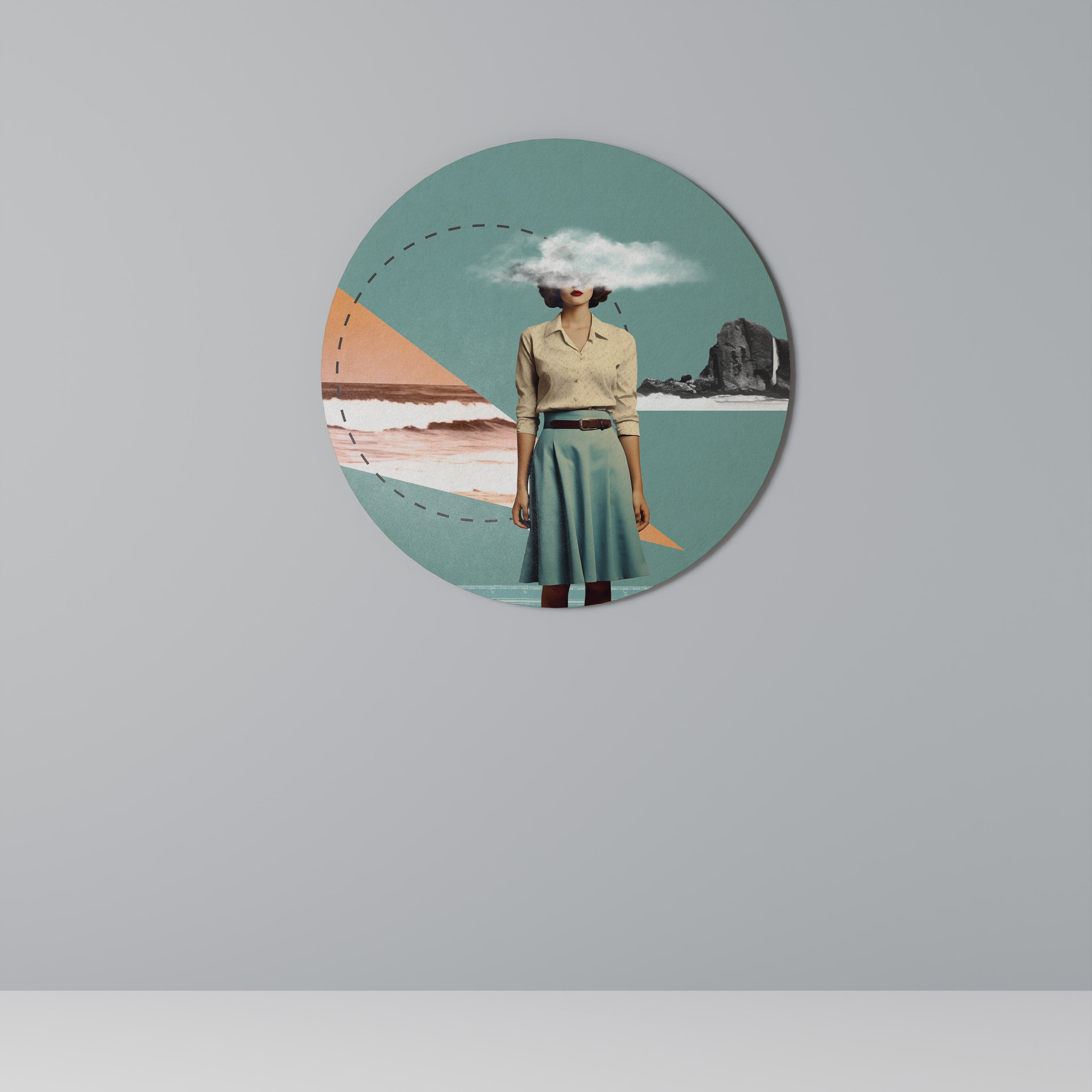 Rund väggdekoration RETRO RESONANCE