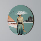 RETRO RESONANCE Round Wall Art