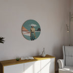 RETRO RESONANCE Round Wall Art