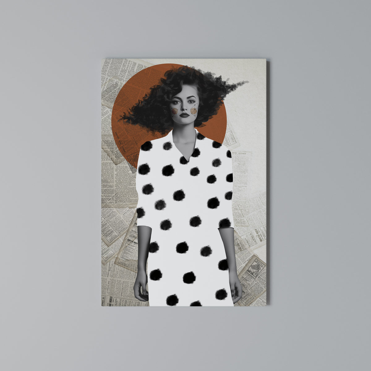 CLASSIC COOL DOTS Vertical Canvas Print