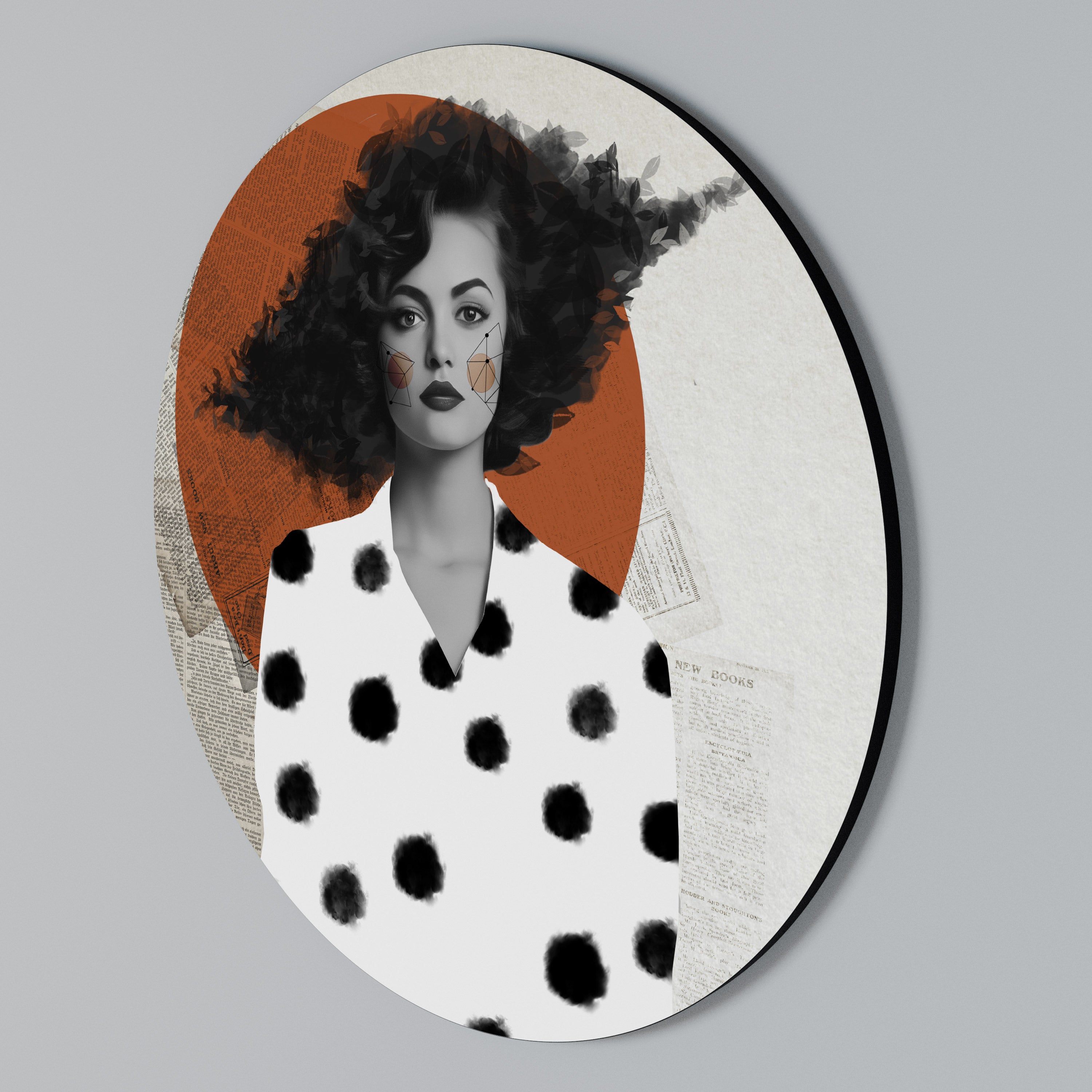 KLASSISK COOL DOTS Rund Väggkonst