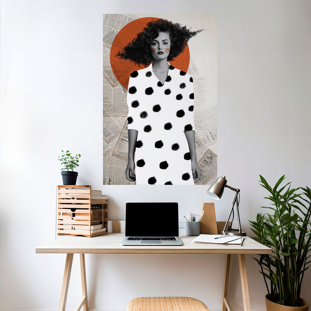 KLASSISK COOL DOTS vertikal poster som kan skalas upp och fästas