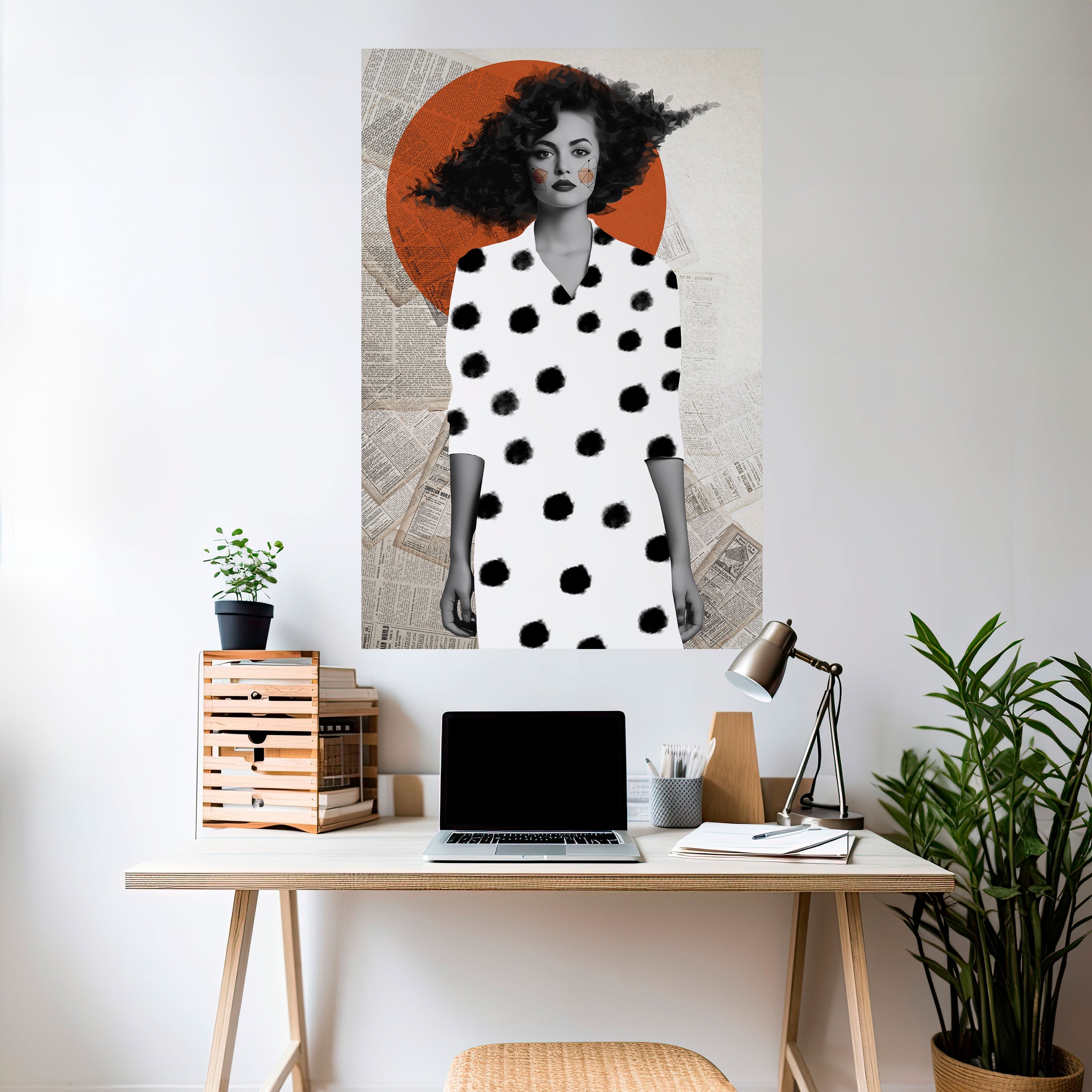 KLASSISK COOL DOTS vertikal poster som kan skalas upp och fästas