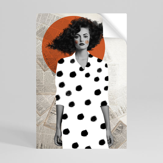 KLASSISK COOL DOTS vertikal poster som kan skalas upp och fästas