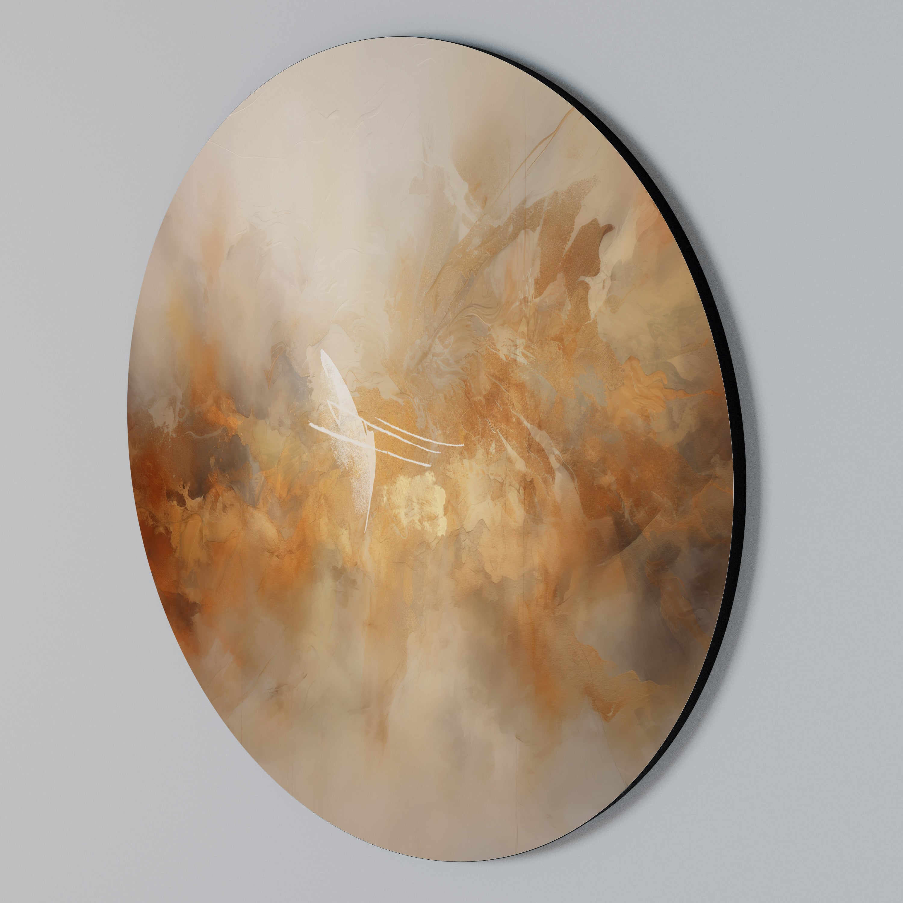 AMBER WHISPERS Round Wall Art