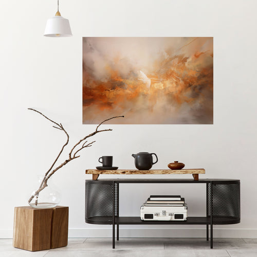 AMBER WHISPERS horisontell affisch med självhäftande motiv