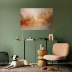 AMBER WHISPERS horisontell affisch med självhäftande motiv