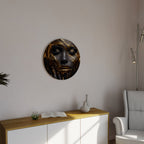 GOLDEN GODDESS Round Wall Art