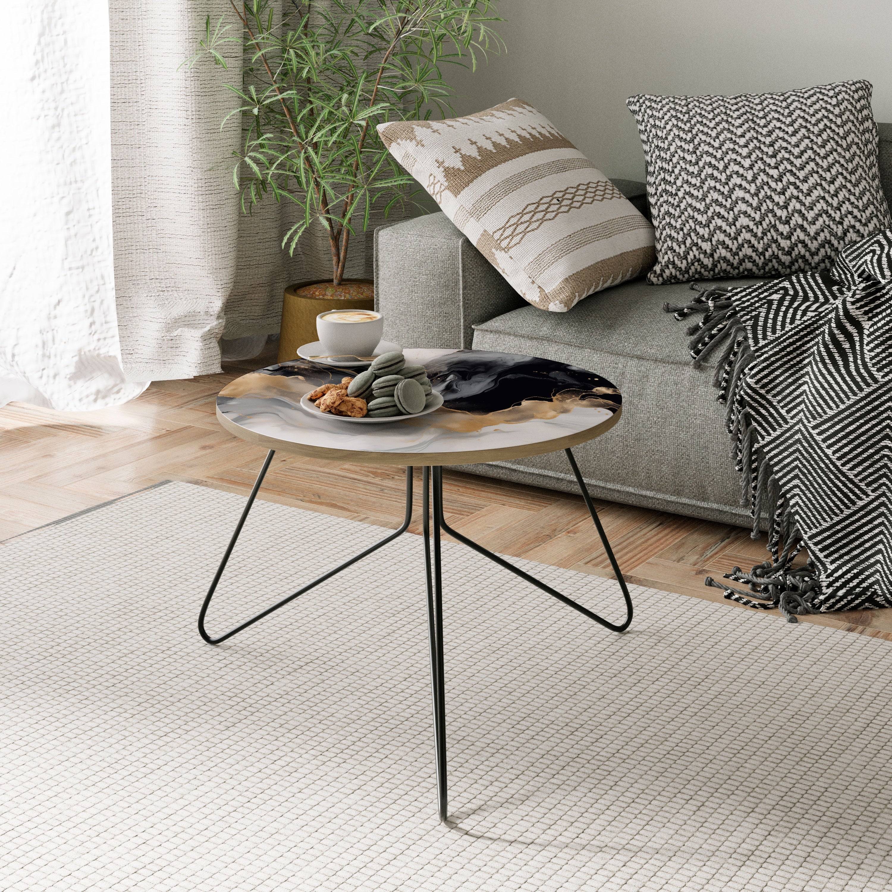 SVART OCH VITT CONFLUENC Soffbord 60