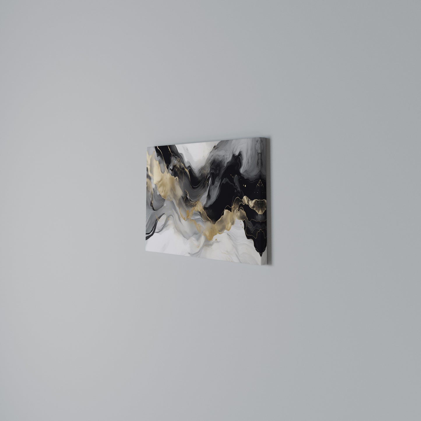 BLACK AND WHITE CONFLUENCE Horizontal Canvas Print