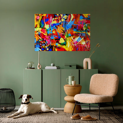 ABSTRACT RHAPSODY horisontell poster med självhäftande text
