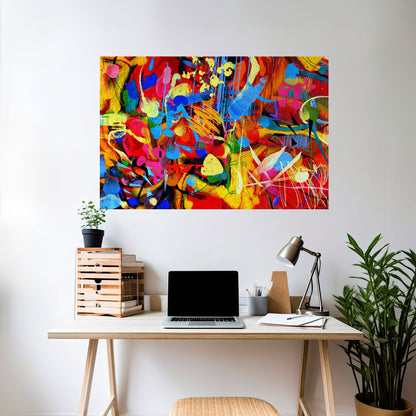 ABSTRACT RHAPSODY horisontell poster med självhäftande text