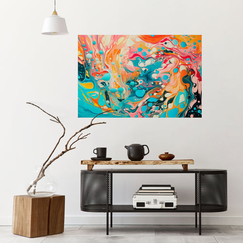 KONSTNÄRLIG ALKEMI Horisontell affisch med självhäftande motiv