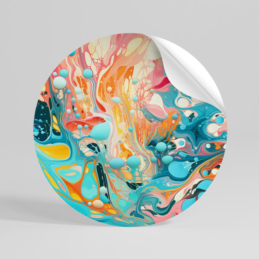 ARTISTIC ALCHEMY Peel and Stick Round Sticker