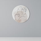 GRACEFUL LINES Round Wall Art