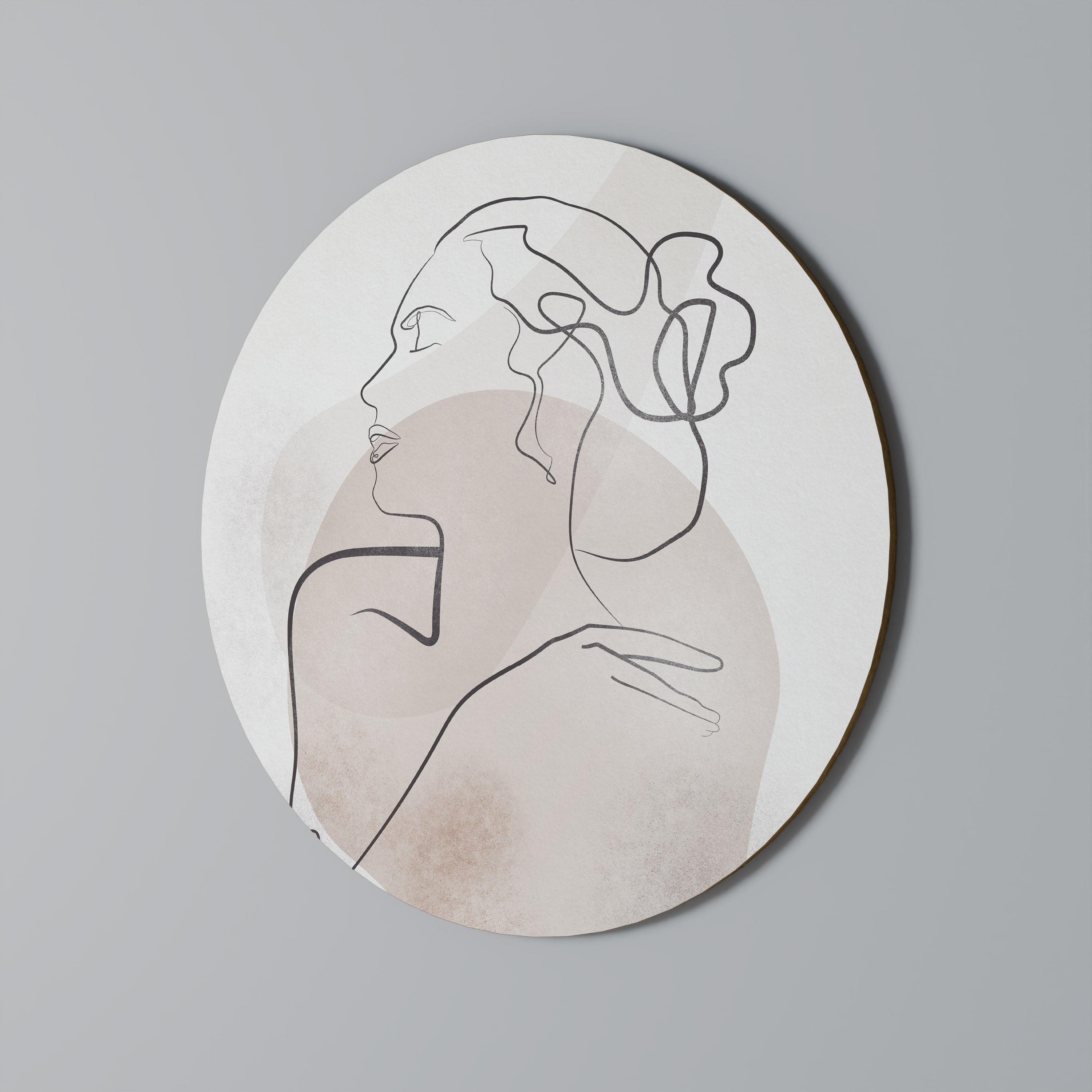 GRACEFULLA LINJER Rund väggdekoration
