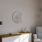 GRACEFUL LINES Round Wall Art