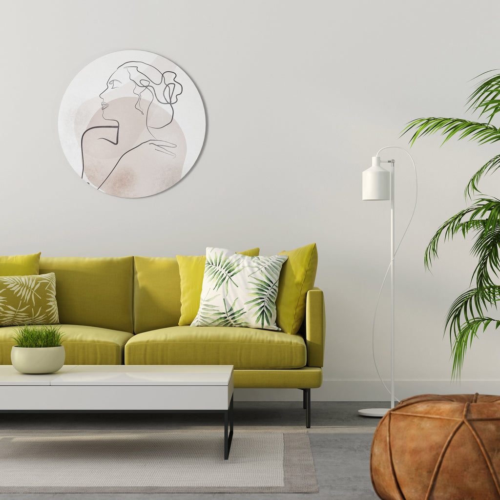 GRACEFULLA LINJER Rund väggdekoration