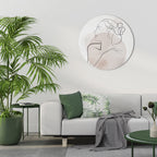 GRACEFUL LINES Round Wall Art