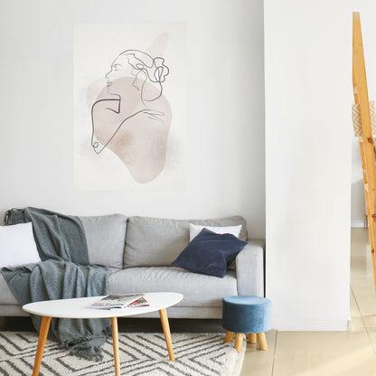 GRACEFULL LINES Vertikal poster med självhäftande tryck