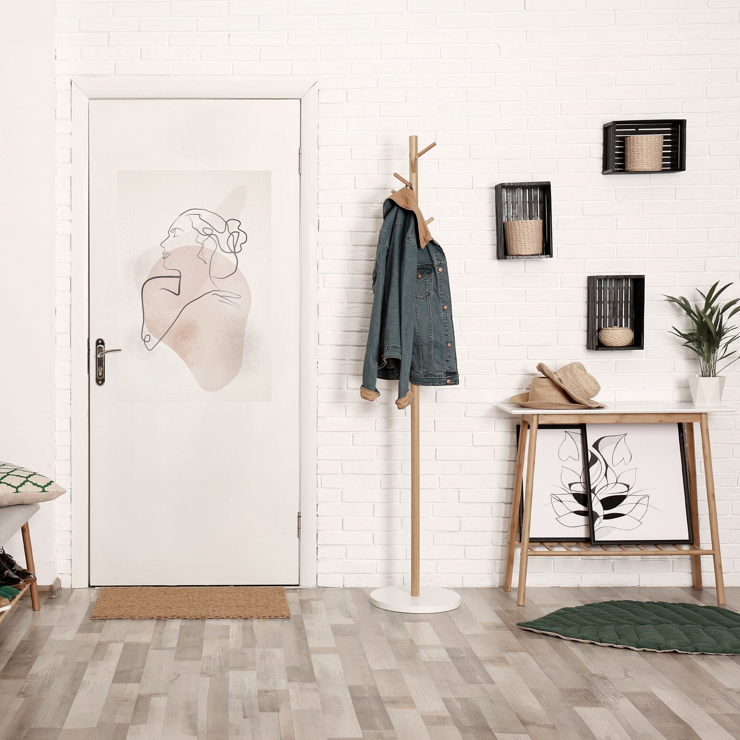 GRACEFULL LINES Vertikal poster med självhäftande tryck