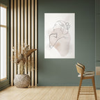 GRACEFUL LINES Peel and Stick Vertical Poster