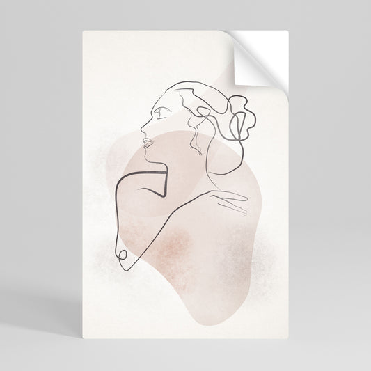GRACEFUL LINES Peel and Stick Vertical Poster