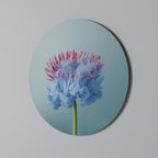 MISTY BLUE EXPLOSION Round Wall Art