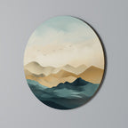 MOUNTAIN MELODY Round Wall Art