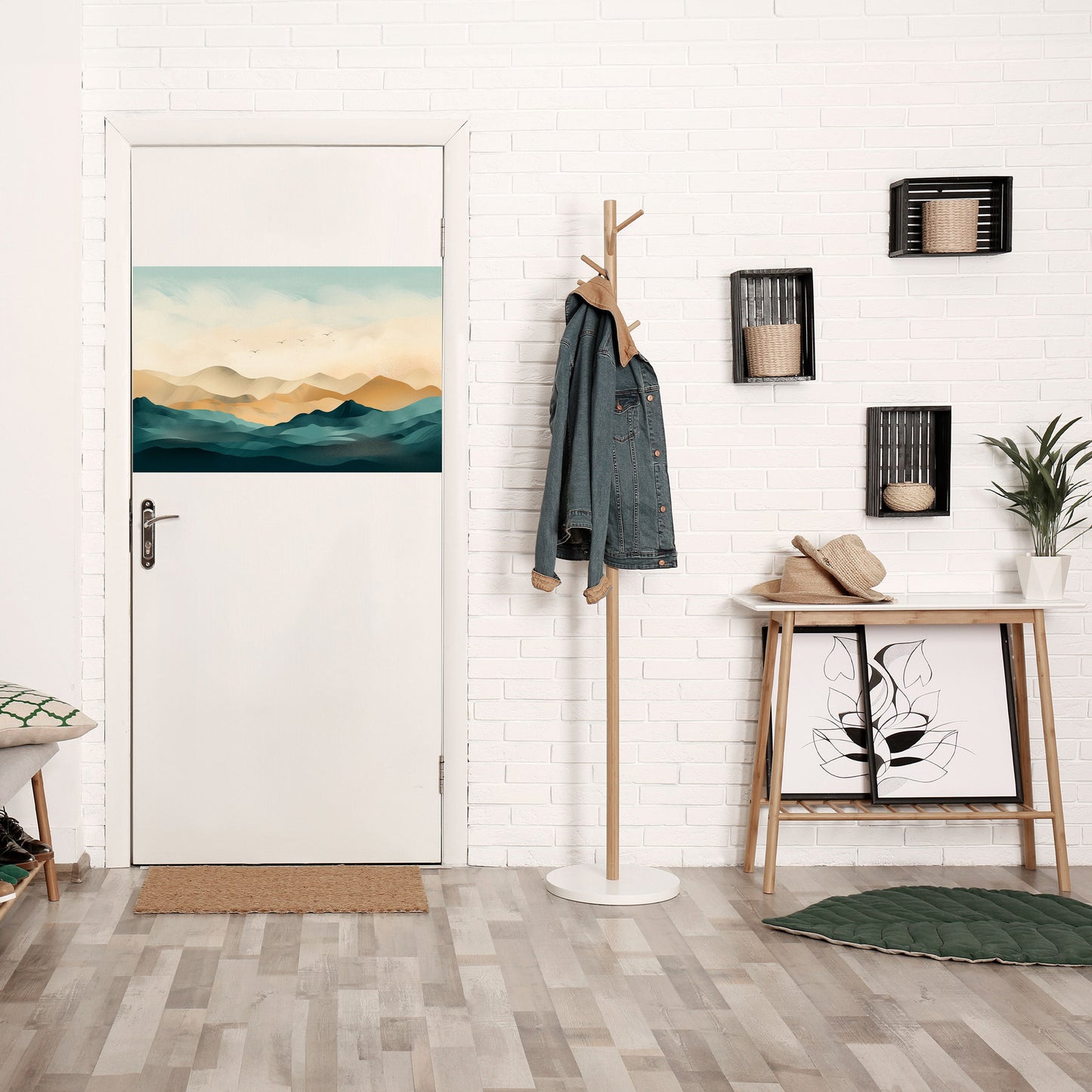 Mountain Melody horisontell affisch med självhäftande mönster