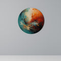 FIERY FUSION Round Wall Art