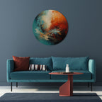 FIERY FUSION Round Wall Art