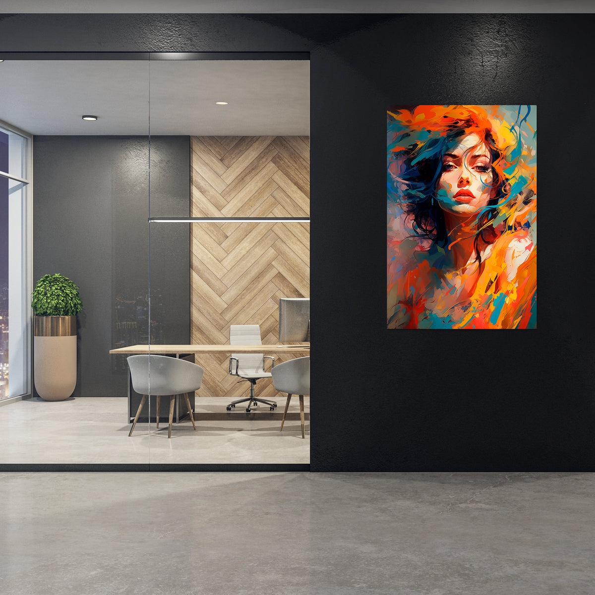 CHROMA CHARM Vertical Canvas Print