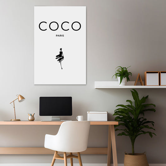 COCO CHANEL - TIMELESS ELEGANCE Vertical Canvas Print
