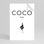 COCO CHANEL - TIMELESS ELEGANCE Peel and Stick Vertical Poster
