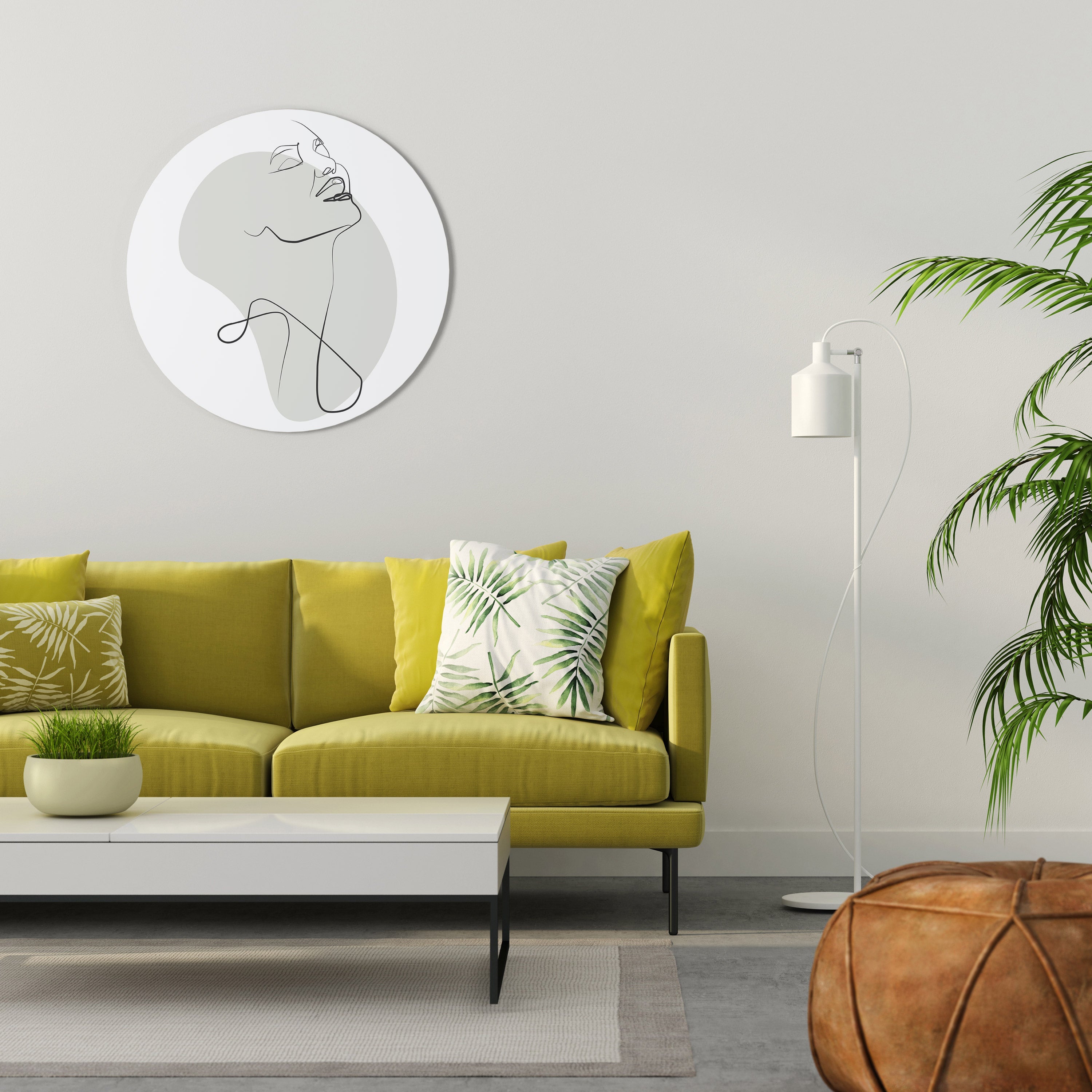 SUBTEL ENKELHET Rund väggdekoration