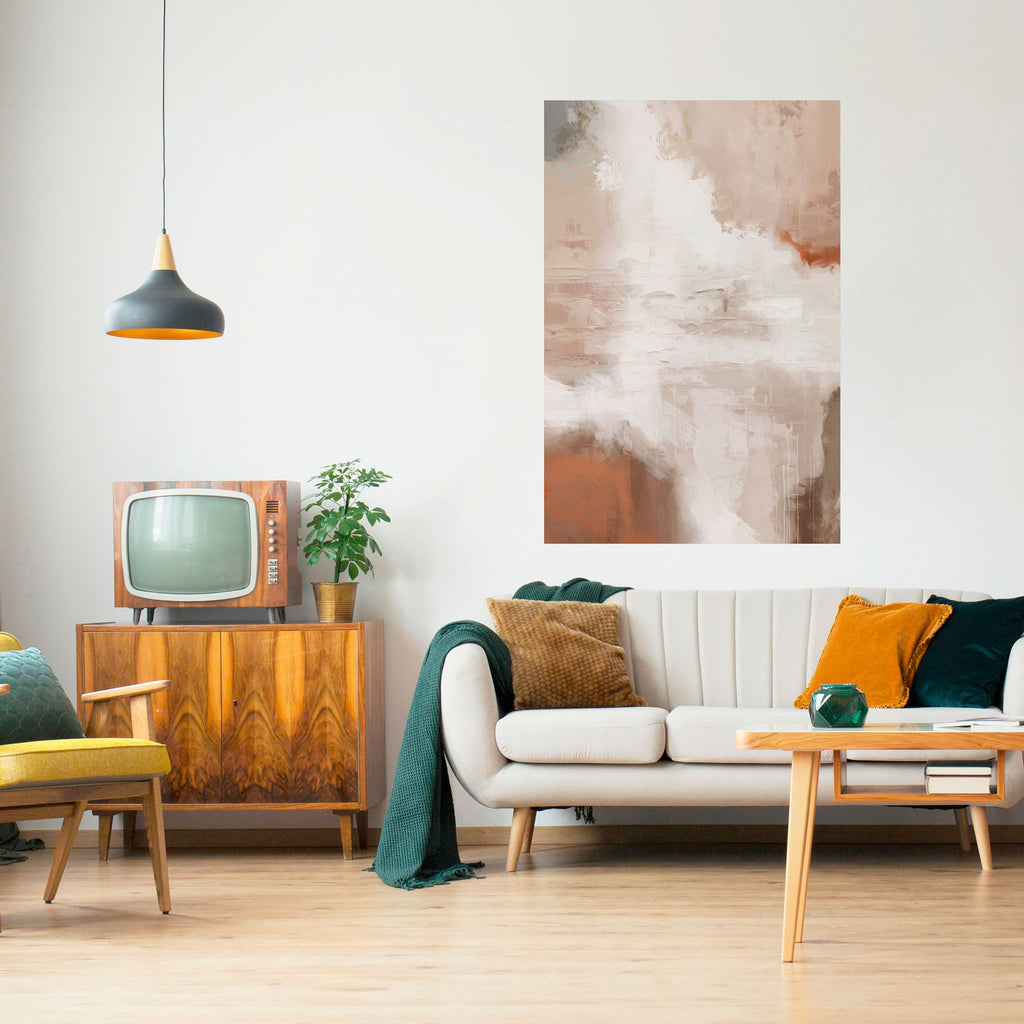 BLUSH SERENITY vertikal poster med självhäftande text