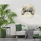 QUANTUM QUEST PAD Round Wall Art