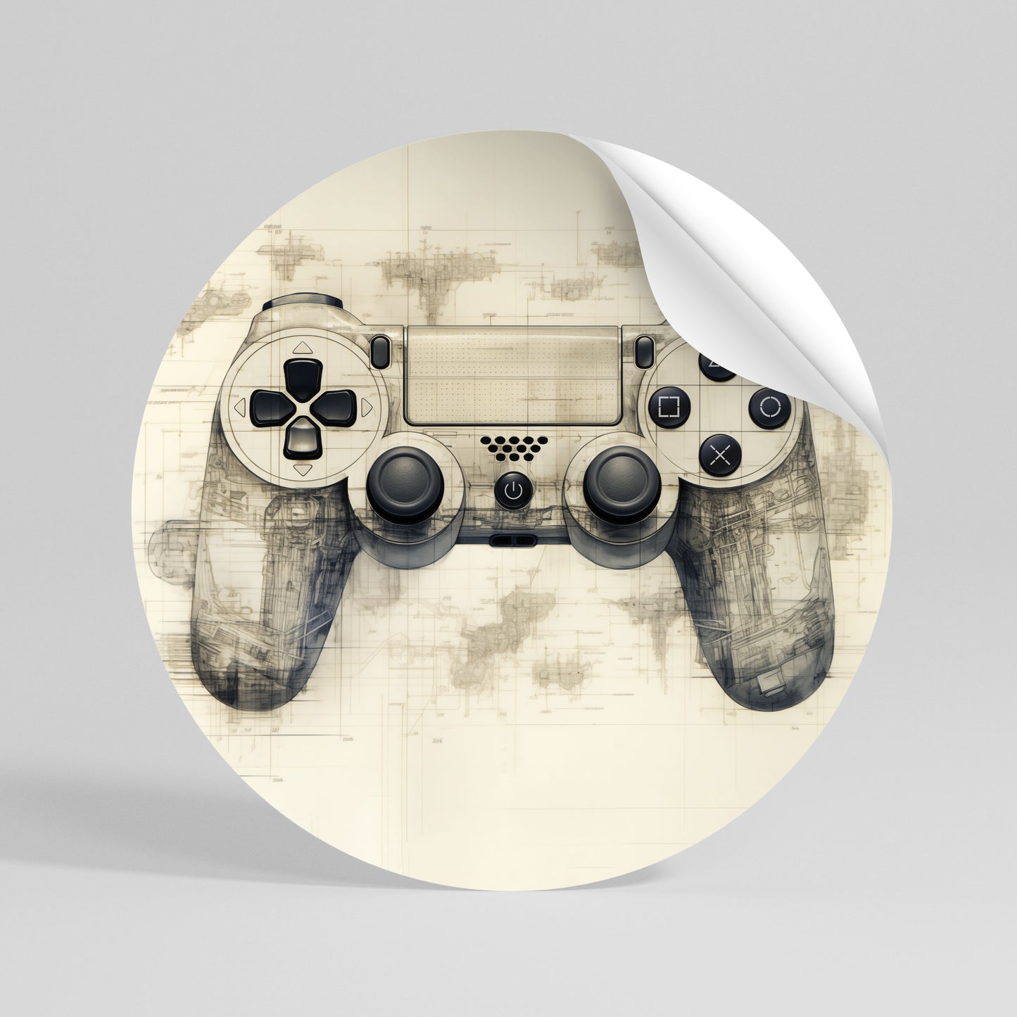 QUANTUM QUEST PAD Rund väggdekal