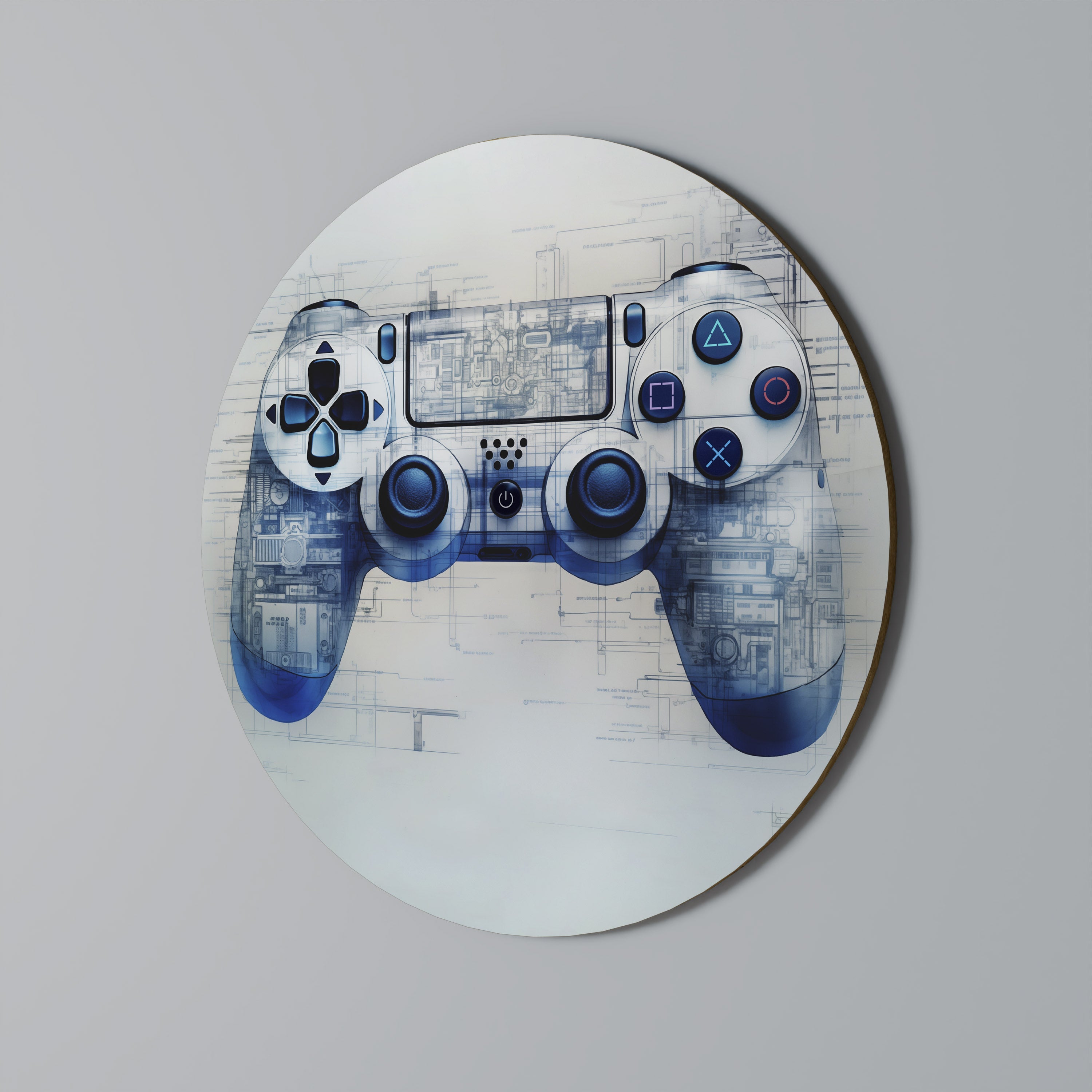 CYBER SCAPE PAD Rund Väggkonst