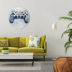 CYBER SCAPE PAD Round Wall Art