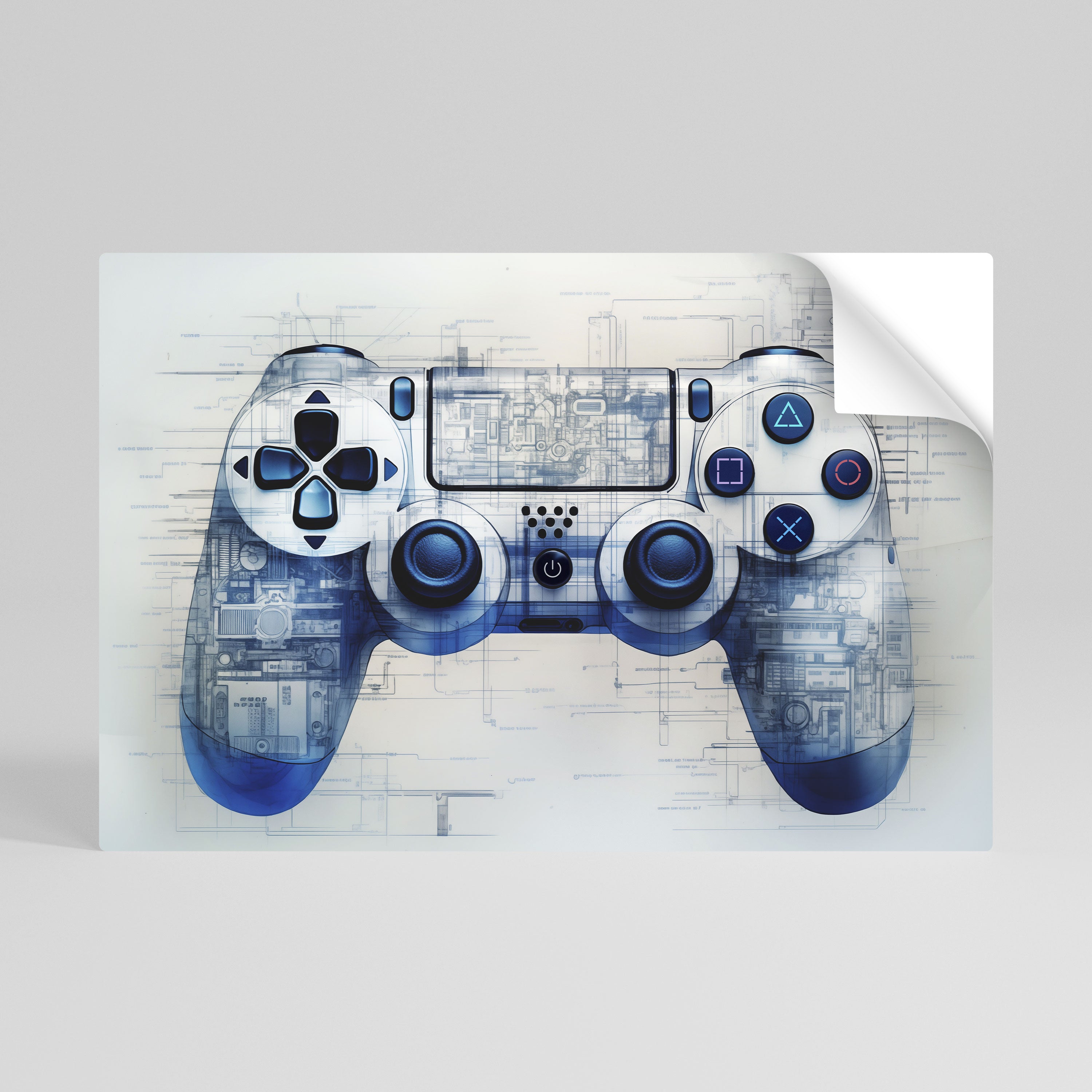 CYBER SCAPE PAD Horisontell Poster med självhäftande text