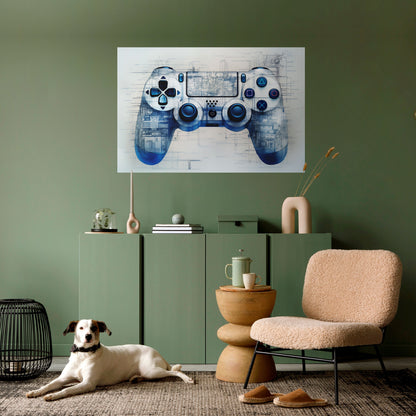 CYBER SCAPE PAD Horisontell Poster med självhäftande text