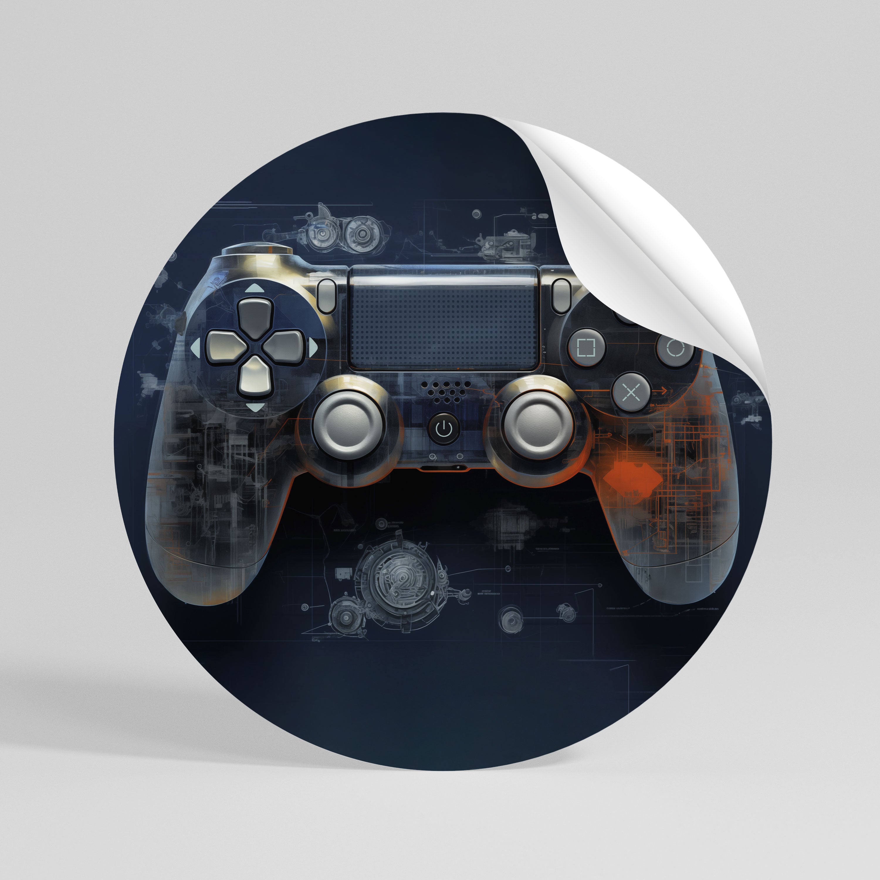 VIRTUAL VELOCITY PAD Peel and Stick Round Sticker