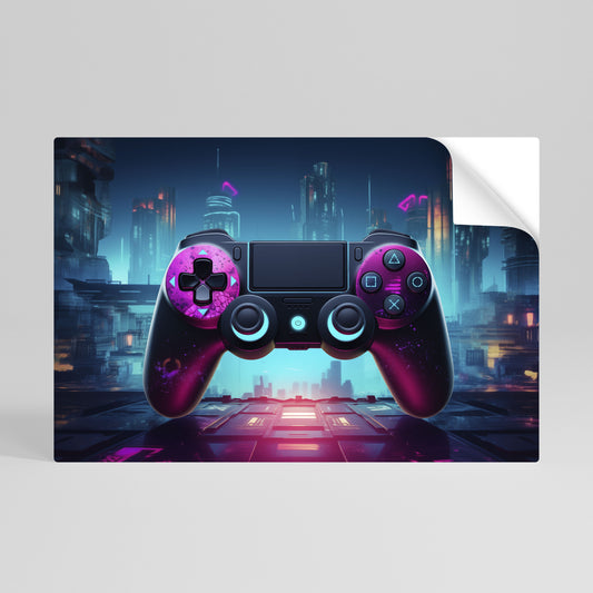 SYNTHWAVE PAD horisontell affisch med självhäftande text