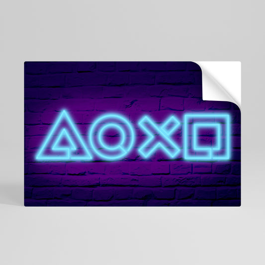 NEON PULSE GAMING Peel and Stick Horizontal Poster