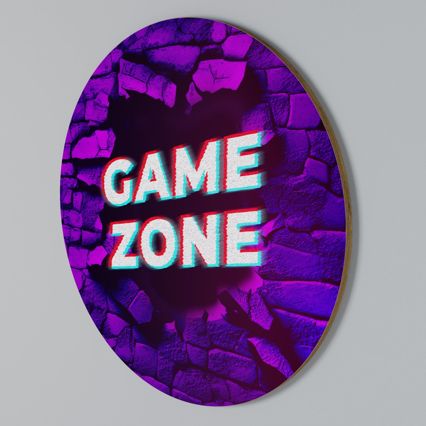 LUMINOUS GAME ZONE Rund väggdekor