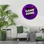 LUMINOUS GAME ZONE Round Wall Art