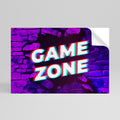 LUMINOUS GAME ZONE Självhäftande Horisontell Poster