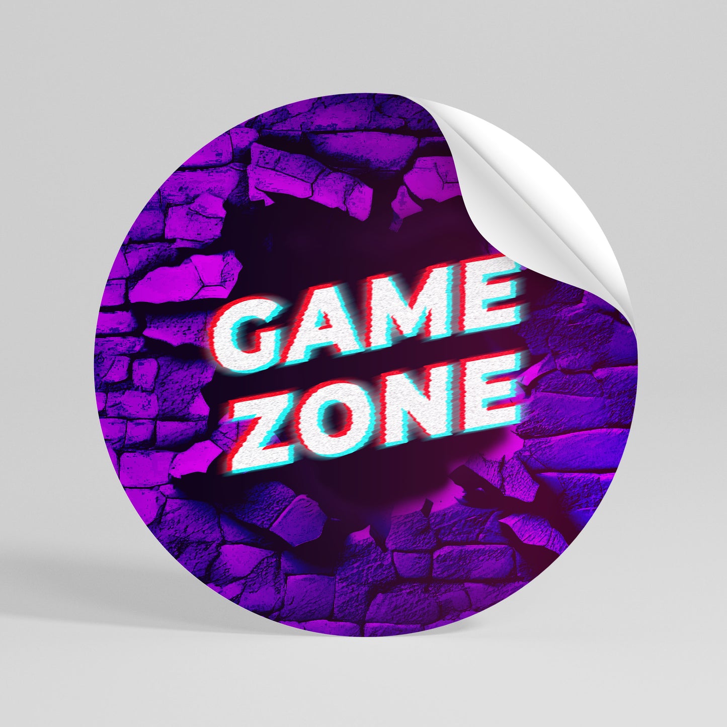 LUMINOUS GAME ZONE Rund väggdekal